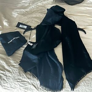Yves Saint Laurent beautiful black scarf- NWT
